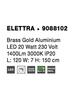 NOVA LUCE závěsné svítidlo ELETTRA mosazný zlatý hliník LED 20W 230V 3000K IP20 9088102