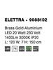 NOVA LUCE závěsné svítidlo ELETTRA mosazný zlatý hliník LED 20W 230V 3000K IP20 9088102