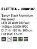 NOVA LUCE závěsné svítidlo ELETTRA černý hliník zapuštěné LED 20W 230V 3000K IP20 9088107