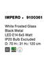NOVA LUCE závěsné svítidlo IMPERO bílé matné sklo černý kov E14 6x5W IP20 bez žárovky 9100361