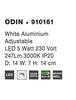Nova Luce Kovové nástěnné LED svítidlo Odin s možností vyklopení - pr. 140 x 70 mm, 5 W, bílá NV 910161