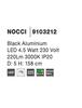 Nova Luce Elegantní závěsné LED svítidlo Nocci - 4,5 W, 220 lm, černá NV 9103212