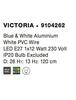 NOVA LUCE závěsné svítidlo VICTORIA modrý a bílý hliník bílý PVC kabel E27 1x12W bez žárovky 9104262