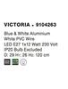 NOVA LUCE závěsné svítidlo VICTORIA modrý a bílý hliník bílý PVC kabel E27 1x12W IP20 bez žárovky 9104263