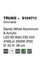 NOVA LUCE stropní svítidlo TRUNO bílý hliník a akryl LED 60W 230V 3000K IP20 stmívatelné 9104711