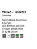 NOVA LUCE stropní svítidlo TRUNO černý hliník a akryl LED 60W 230V 3000K IP20 stmívatelné 9104712