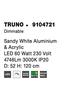 NOVA LUCE závěsné svítidlo TRUNO bílý hliník a akryl LED 60W 230V 3000K IP20 stmívatelné 9104721