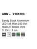 NOVA LUCE bodové svítidlo GON černý hliník LED 4x5W 230V 3000K IP20 9105103