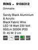 NOVA LUCE nástěnné svítidlo RING černý hliník a akryl černý kabel LED 18W 230V 3000K IP20 stmívatelné 9108312