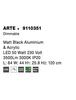 NOVA LUCE závěsné svítidlo ARTE matný černý hliník a akryl LED 50W 230V 3000K IP20 stmívatelné 9110351