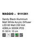 NOVA LUCE stropní svítidlo MAGGIO černý hliník matný bílý akrylový difuzor LED 60W 230V 3000K IP20 9111361