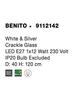 NOVA LUCE závěsné svítidlo BENITO bílá a stříbrná ozdobné sklo E27 1x12W 230V IP20 bez žárovky 9112142