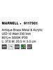 NOVA LUCE nástěnné svítidlo nad obrazy MARNELL antický mosazný kov a akryl LED 12W 230V 3000K IP20 9117301