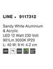 NOVA LUCE nástěnné svítidlo LINE bílý hliník a akryl LED 12W 230V 3000K IP20 9117312