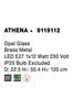 NOVA LUCE závěsné svítidlo ATHENA opálové sklo mosazný kov E27 1x12W 230V IP20 bez žárovky 9119112