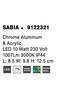 NOVA LUCE nástěnné svítidlo SABIA chrom hliník a akryl LED 10W 220-240V 3000K IP44 9122321