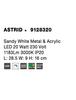 NOVA LUCE nástěnné svítidlo ASTRID bílý kov a akryl LED 20W 220-240V 3000K IP20 9128320