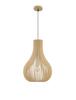 NOVA LUCE závěsné svítidlo SOHO přírodní dřevo hnědý textilní kabel dřevěná rozeta E27 1x12W 230V IP20 bez žárovky 9138061
