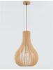NOVA LUCE závěsné svítidlo SOHO přírodní dřevo hnědý textilní kabel dřevěná rozeta E27 1x12W 230V IP20 bez žárovky 9138061