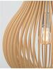 NOVA LUCE závěsné svítidlo SOHO přírodní dřevo hnědý textilní kabel dřevěná rozeta E27 1x12W 230V IP20 bez žárovky 9138061