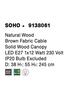 NOVA LUCE závěsné svítidlo SOHO přírodní dřevo hnědý textilní kabel dřevěná rozeta E27 1x12W 230V IP20 bez žárovky 9138061