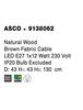 NOVA LUCE závěsné svítidlo ASCO přírodní dřevo hnědý textilní kabel E27 1x12W 230V IP20 bez žárovky 9138062