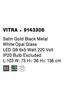 NOVA LUCE závěsné svítidlo VITRA saténový zlatý a černý kov bílé opálové sklo G9 6x5W 220V IP20 bez žárovky 9143306
