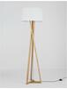 NOVA LUCE stojací lampa SALINO stínidlo slonovinová bílá přírodní dřevo E27 1x12W 230V IP20 bez žárovky 9145071