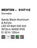 NOVA LUCE závěsné svítidlo MENTON černý hliník a akryl LED 43W 230V 3000K IP20 stmívatelné 9147112
