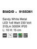 NOVA LUCE bodové svítidlo BIAGIO bílý kov LED 1x6W 230V 3000K IP20 9155361