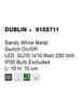 NOVA LUCE bodové svítidlo DUBLIN bílý kov vypínač na těle GU10 1x10W 230V IP20 bez žárovky 9155711