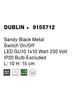 NOVA LUCE bodové svítidlo DUBLIN černý kov vypínač na těle GU10 1x10W 230V IP20 bez žárovky 9155712