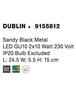 NOVA LUCE bodové svítidlo DUBLIN černý kov GU10 2x10W 230V IP20 bez žárovky 9155812