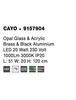 NOVA LUCE závěsné svítidlo CAYO opálové sklo a akryl mosaz a černý hliník LED 20W 230V 3000K IP20 9157904