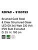 NOVA LUCE závěsné svítidlo KOVAC broušená zlatá ocel a čiré strukturované sklo G9 3x5W 230V IP20 bez žárovky 9160193