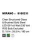 NOVA LUCE závěsné svítidlo MIRANO čiré strukturované sklo a broušená zlatá ocel G9 1x5W 230V IP20 bez žárovky 9160211