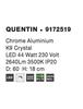 NOVA LUCE stropní svítidlo QUENTIN chromovaný hliník a K9 křišťál LED 44W 230V 3500K IP20 9172519