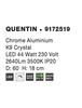 NOVA LUCE stropní svítidlo QUENTIN chromovaný hliník a K9 křišťál LED 44W 230V 3500K IP20 9172519