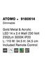 NOVA LUCE závěsné svítidlo ATOMO zlatý kov a akryl LED 14 x 2.4W 230V 3000K IP20 vč. dálkového ovládání stmívatelné 9180614