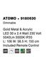 NOVA LUCE závěsné svítidlo ATOMO zlatý kov a akryl LED 30 x 2.4W 230V 3000K IP20 vč. dálkového ovládání stmívatelné 9180630