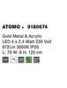 NOVA LUCE závěsné svítidlo ATOMO zlatý kov a akryl LED 4 x 2.4W 230V 3000K IP20 9180674