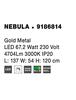 NOVA LUCE závěsné svítidlo NEBULA zlatý kov LED 67.2W 230V 3000K IP20 9186814