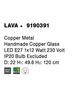 NOVA LUCE závěsné svítidlo LAVA měděný kov ručně vyrobené měděné sklo E27 1x12W 230V IP20 bez žárovky 9190391