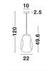 NOVA LUCE závěsné svítidlo LAVA chromovaný kov ručně vyrobené chromové sklo E27 1x12W 230V IP20 bez žárovky 9190392