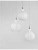 NOVA LUCE závěsné svítidlo ODELL chromovaný hliník opálové sklo E14 3x5W 230V IP20 bez žárovky 9190882