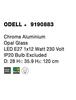 NOVA LUCE závěsné svítidlo ODELL chromovaný hliník opálové sklo E27 1x12W 230V IP20 bez žárovky 9190883