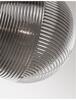 NOVA LUCE závěsné svítidlo ATHENA kouřové šedé sklo matný černý kov E27 1x12W 230V IP20 bez žárovky 9191210
