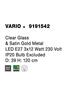 NOVA LUCE závěsné svítidlo VARIO čiré sklo a saténový zlatý kov E27 3x12W 230V IP20 bez žárovky 9191542