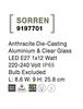 NOVA LUCE venkovní nástěnné svítidlo SORREN antracitový hliník a čiré sklo E27 1x12W 220-240V bez žárovky IP65 9197701