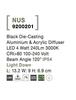 NOVA LUCE venkovní nástěnné svítidlo NUS černý hliník a akrylový difuzor LED 4W 3000K 100-240V 120st. IP54 světlo dolů 9200201